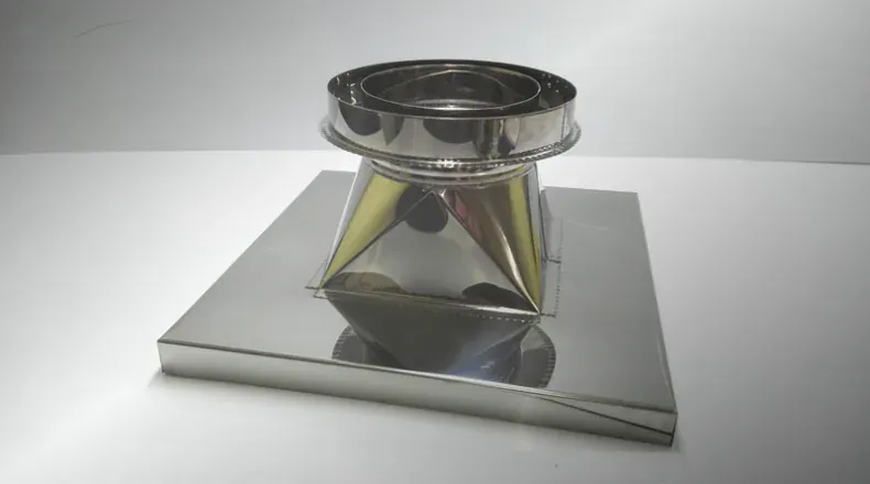 Переход с кирпичного канала на сэндвич-трубу